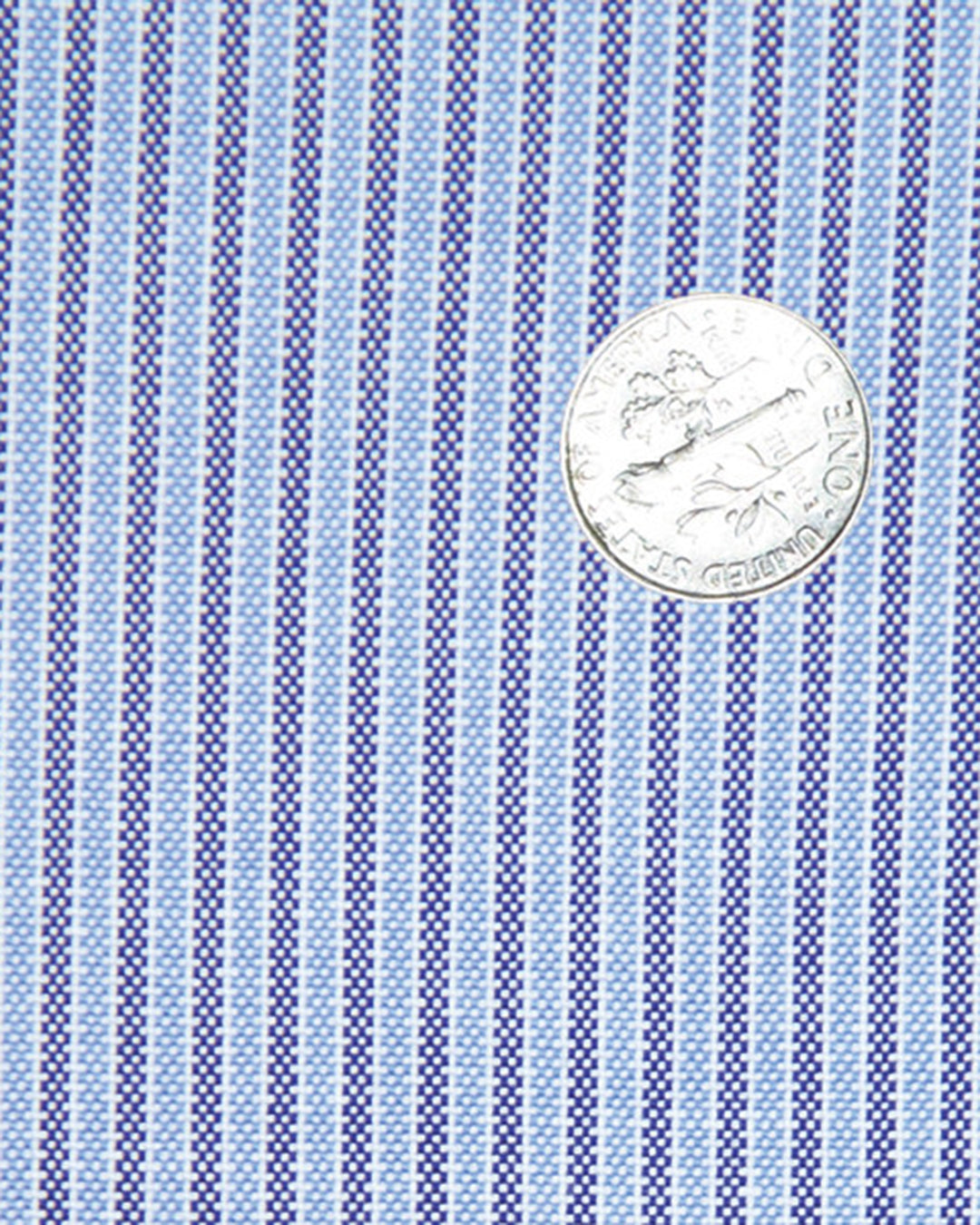Navy Blue Stripes on White