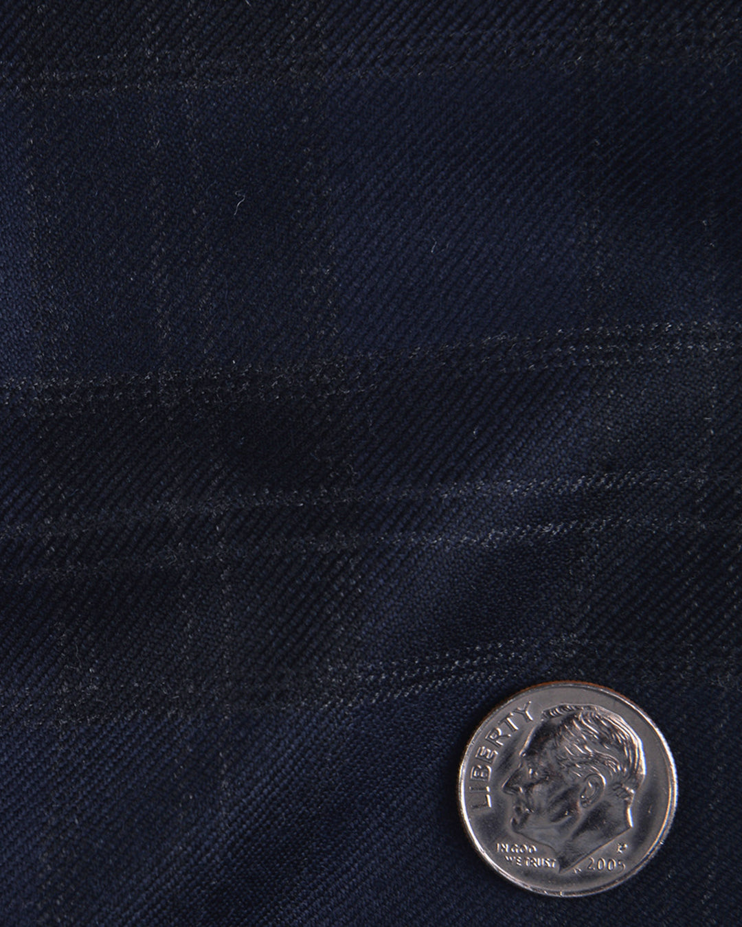 EThomas Wool Cashmere: Dark Blue Tartan Checks Jacket
