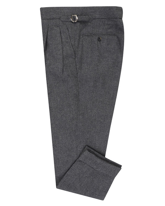 EThomas Wool Cashmere: Dark Grey Twill