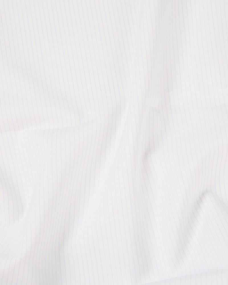 Brembana White Skyblue Pinstripes Shirt
