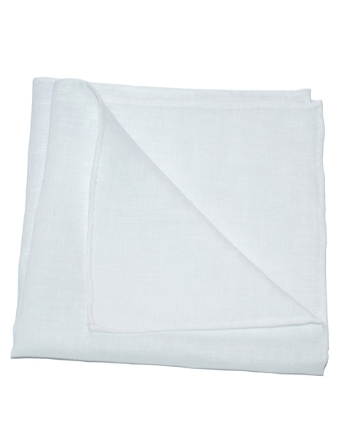 Pocket Square - Fine White Linen