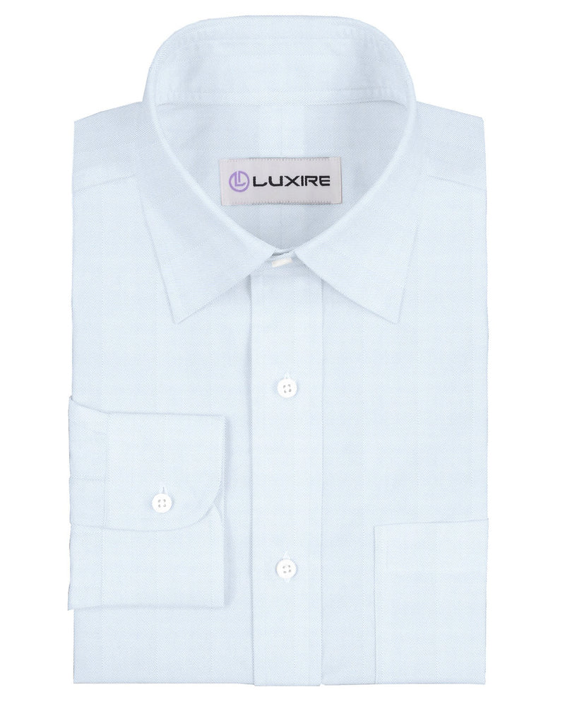 Grandi and Rubinelli Baby Blue Herringbone