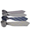 Grey Yellow Pow Checks Tie
