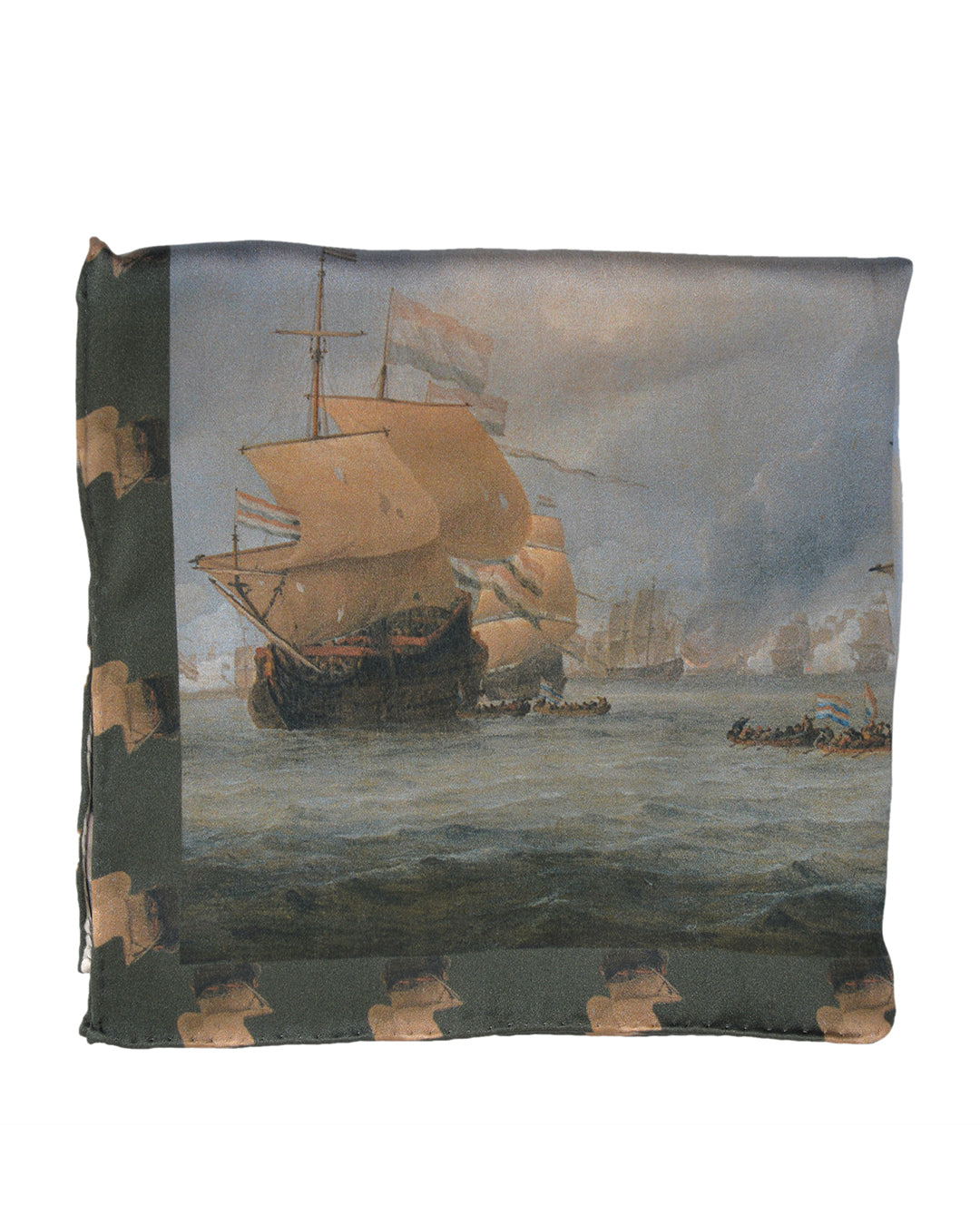 Pocket Square- Grey Sailor Boats - 4