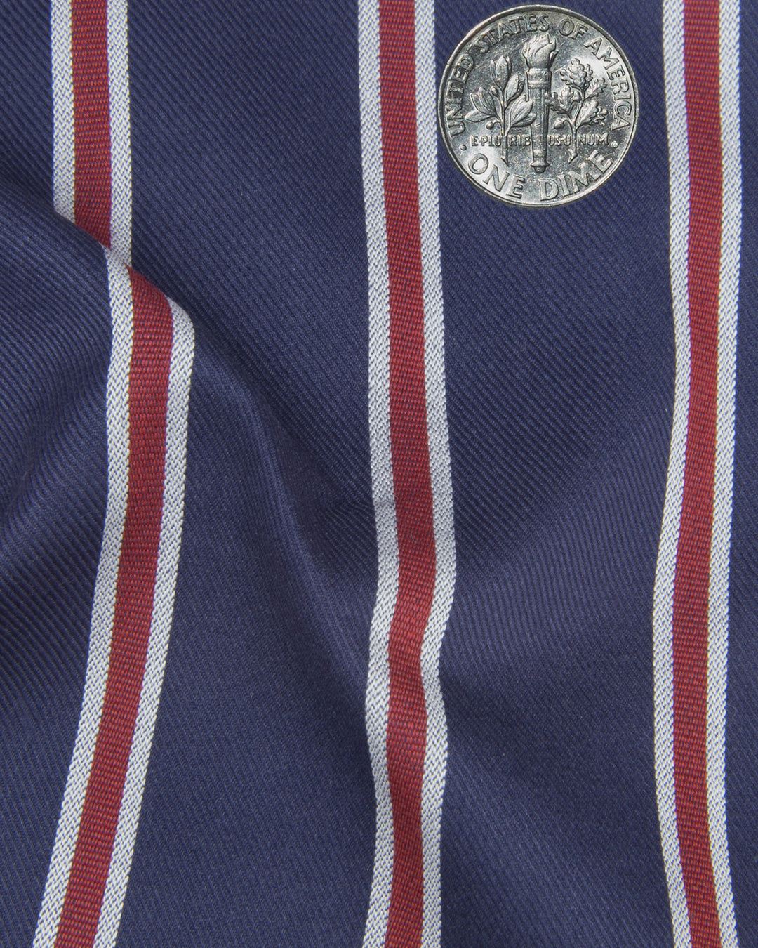 Navy Awning With Grey & Red Stripes - 4