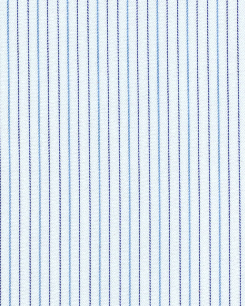 Natural WrinkleFree - White Pinstripes - With A Touch of Silk