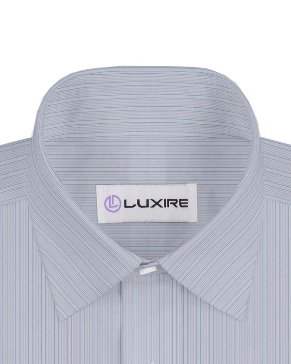 Sic-Tess White Purple Stripes With Silk