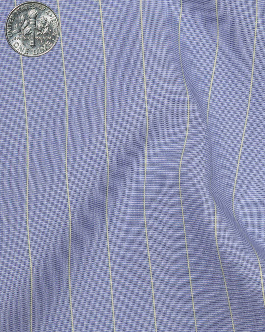 Yellow Pin Stripes on Blue End on End