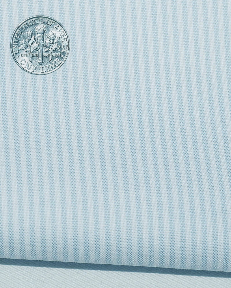 Pale Blue Dress Stripes Oxford