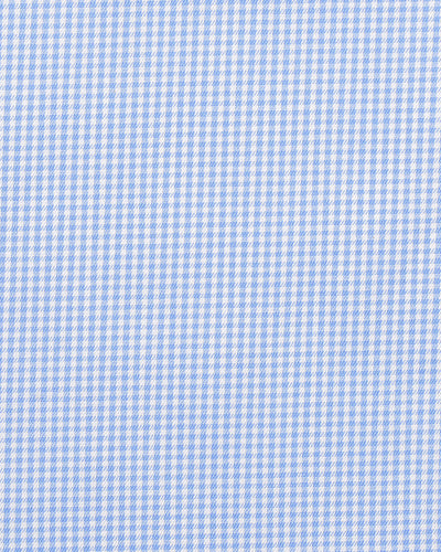 The Finest - Blue Micro Gingham Twill 300/4