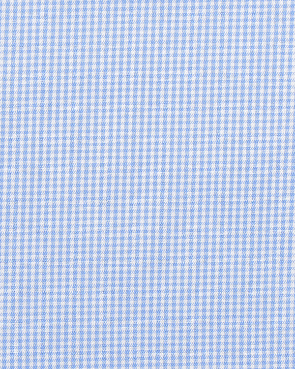 The Finest - Blue Micro Gingham Twill 300/4