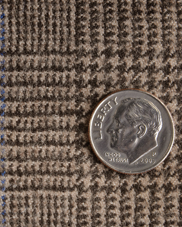 Minnis Flannel: Light Brown Glen Check Jacket