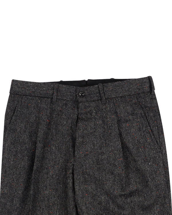 Holland & Sherry Tweed Wool Black & Grey With Red Point Tweed Point Tweed