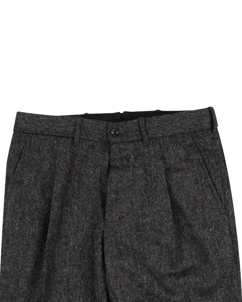 Holland & Sherry Tweed Wool Black & Grey With Red Point Tweed Point Tweed