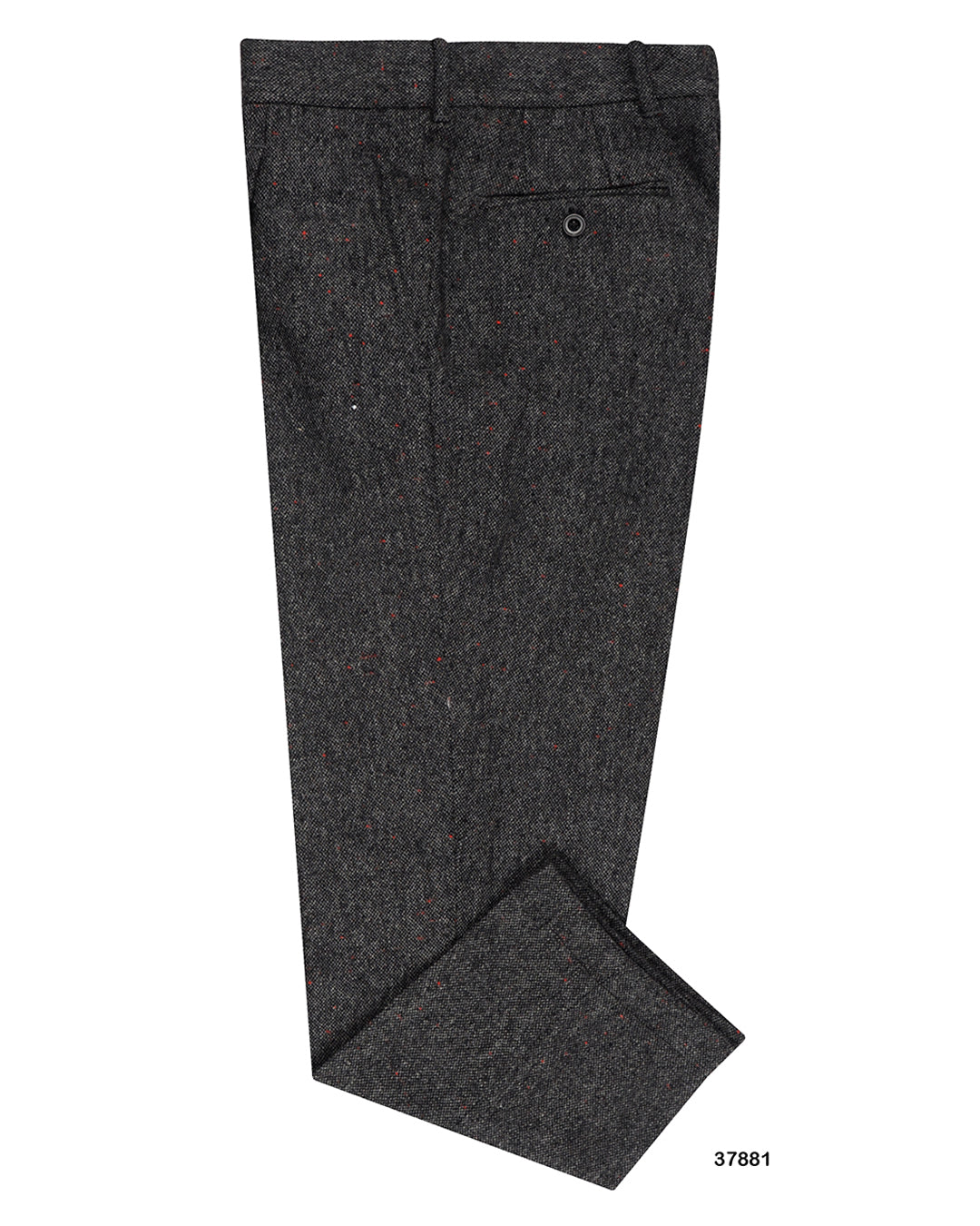 Holland & Sherry Tweed Wool Black & Grey With Red Point Tweed Point Tweed