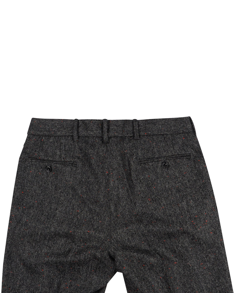 Holland & Sherry Tweed Wool Black & Grey With Red Point Tweed Point Tweed