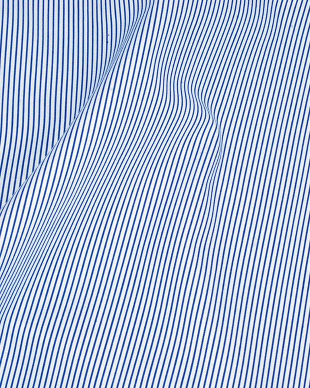 Luxire Privilege Collection Blue Stripes on White