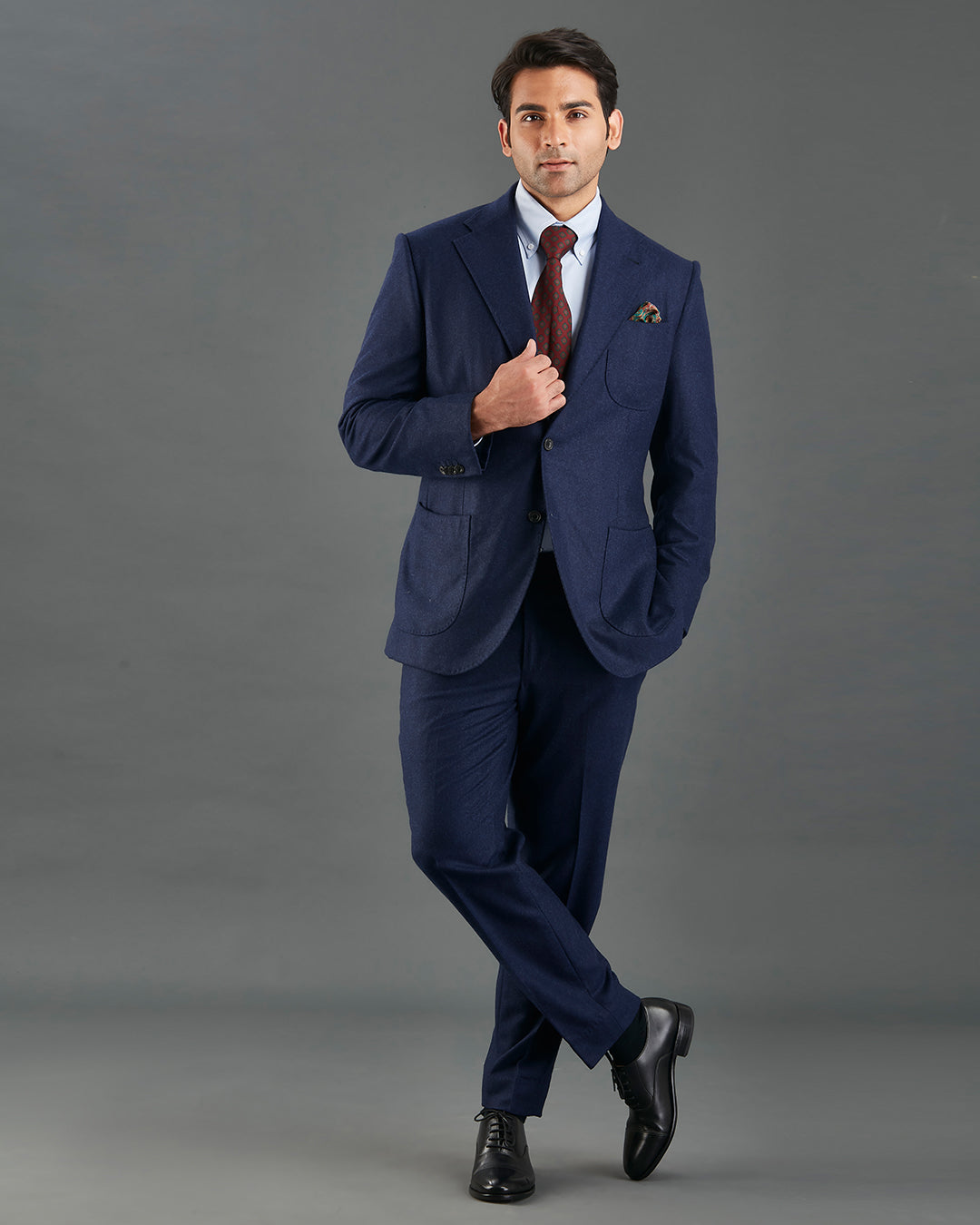 VBC Dark Navy Woollen Flannel Suit – Luxire Custom Clothing