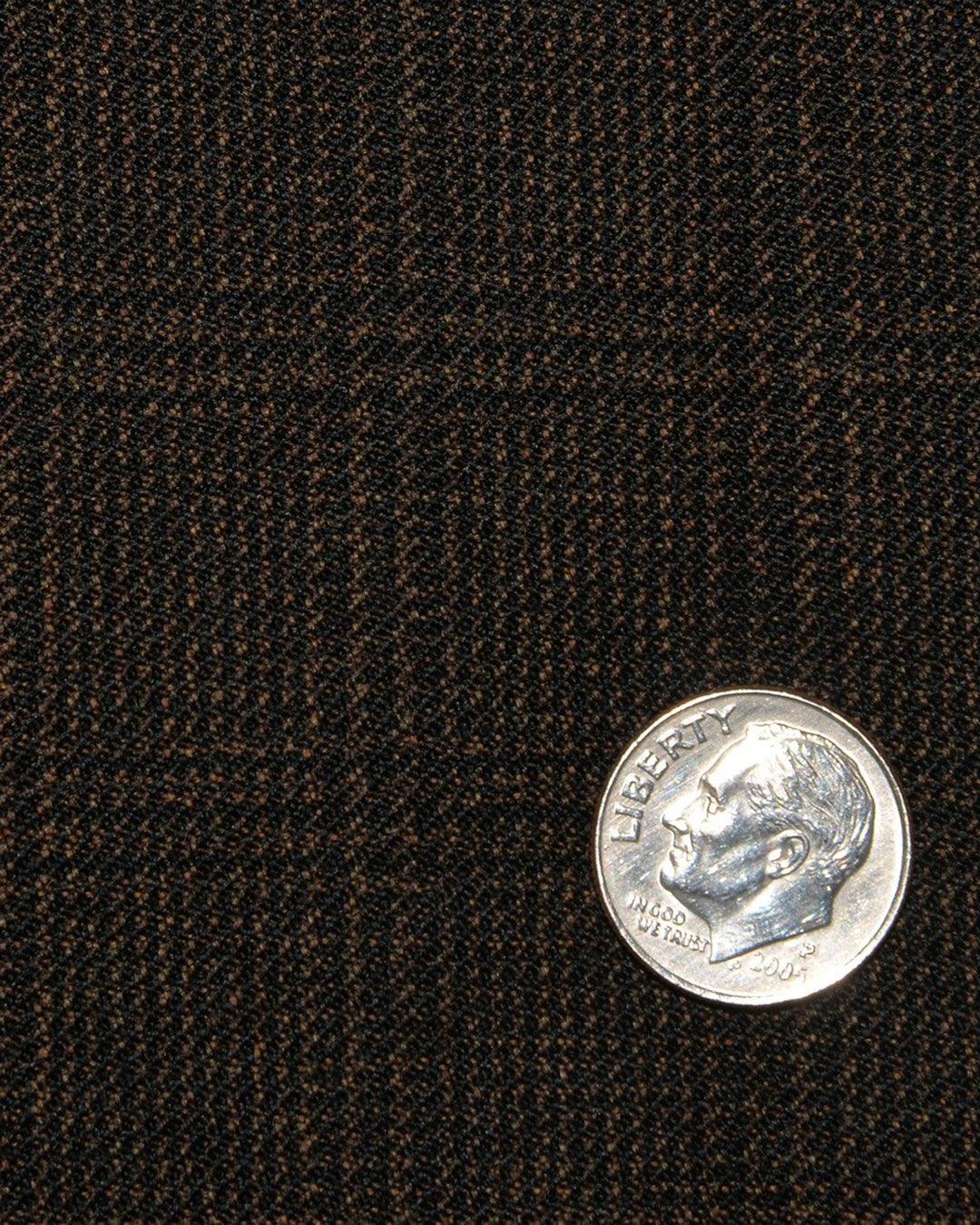 Loro Piana: Dark Brown Mini Glen Checks - 1