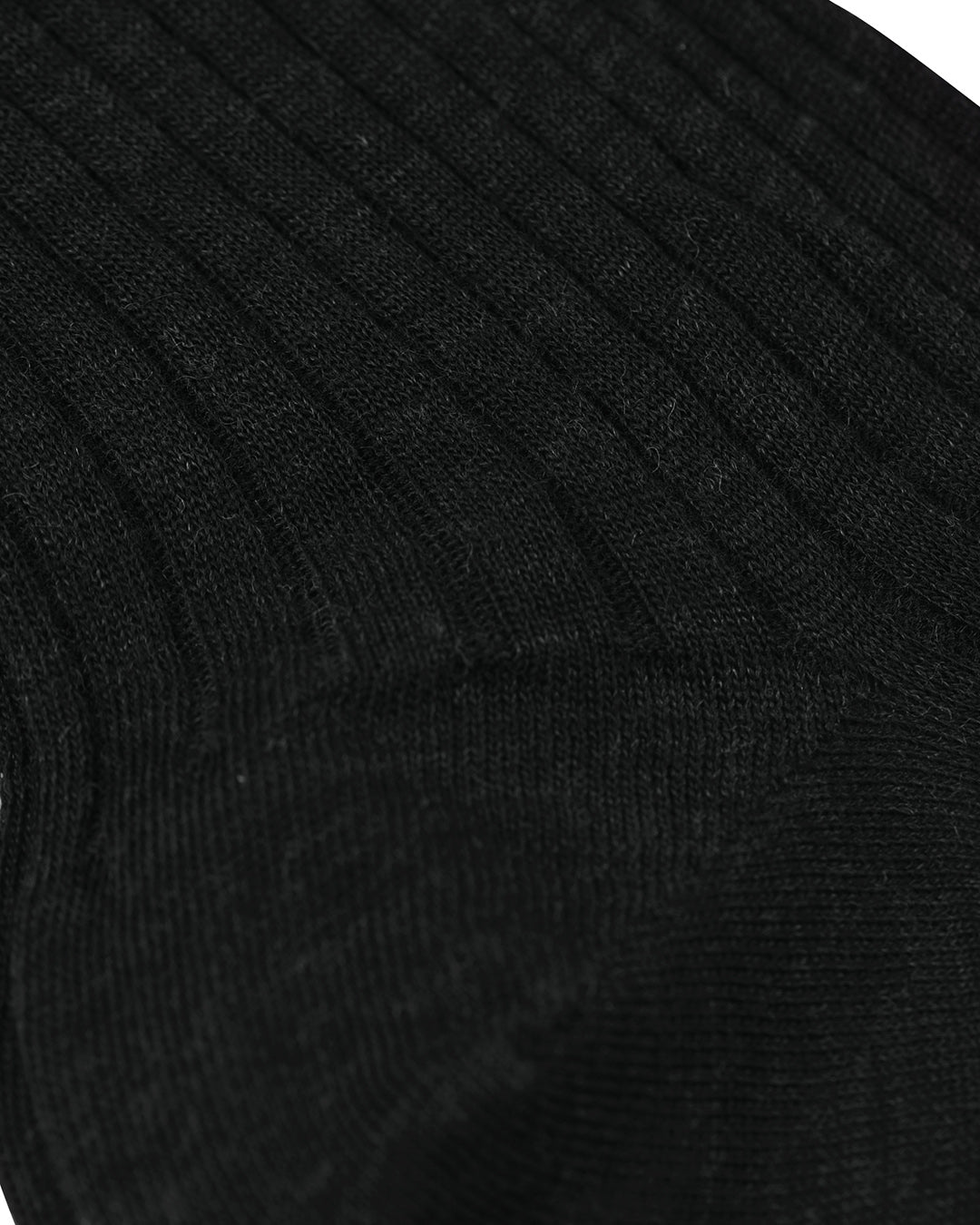 Bresciani Wool Rib Socks-Antracite - 2