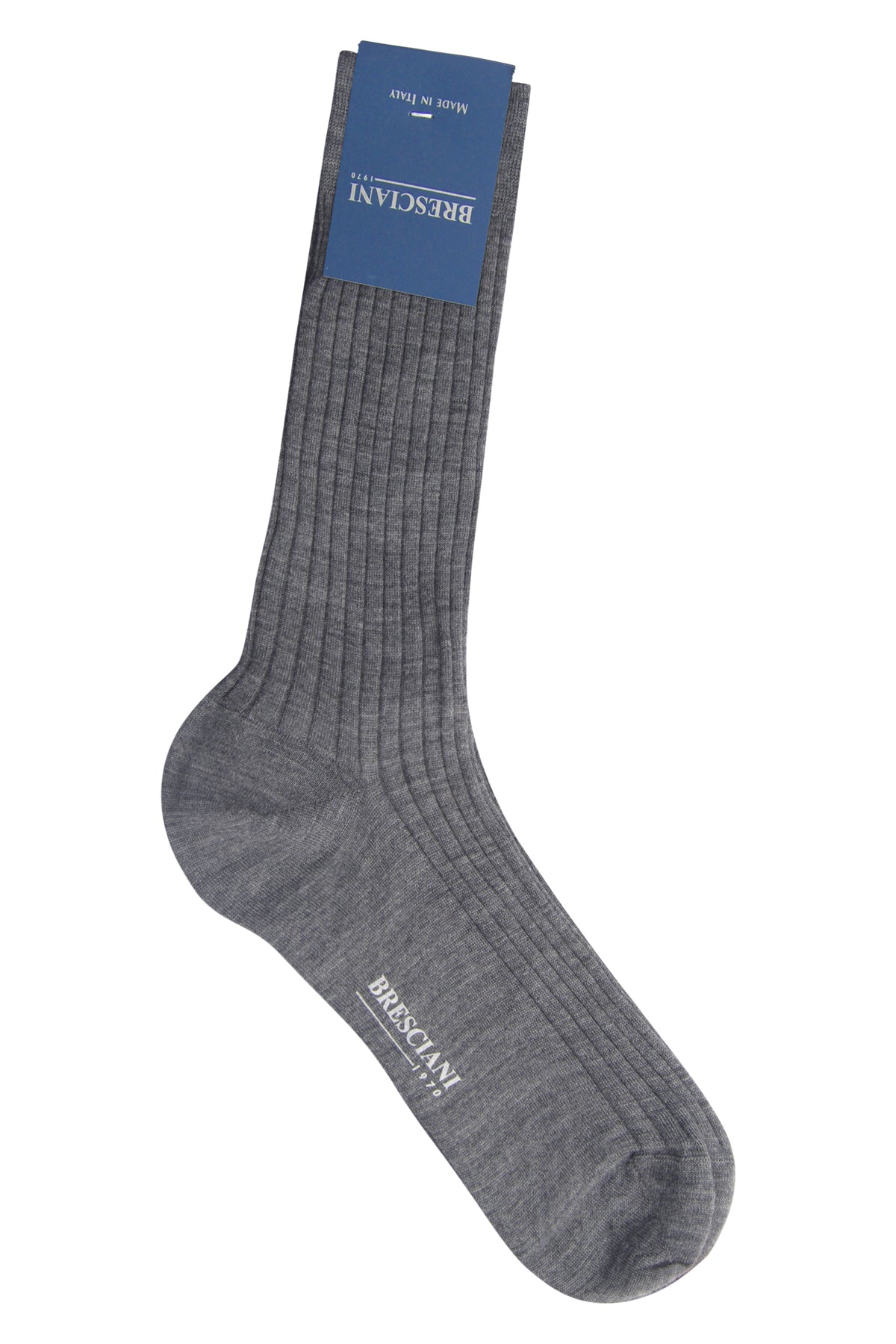 Bresciani  Wool  Socks-Grigio Medio - 1