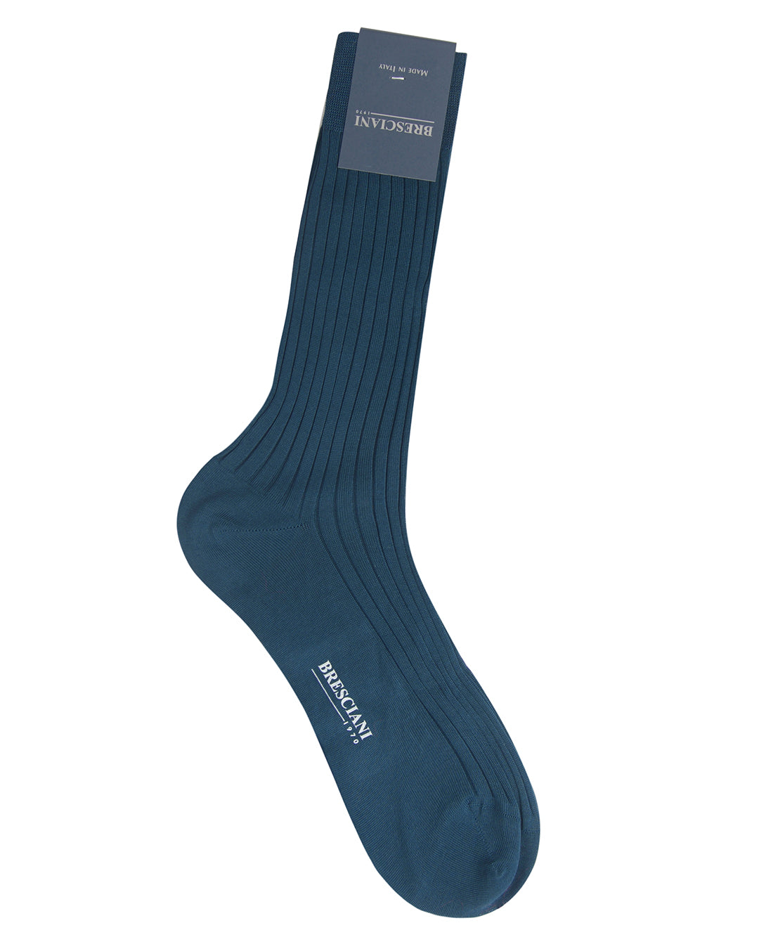 Bresciani  Cotton Rib Socks-Bulette - Medium - 1