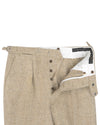 Molloy Herringbone Donegal Tweed Pants - Light Tan