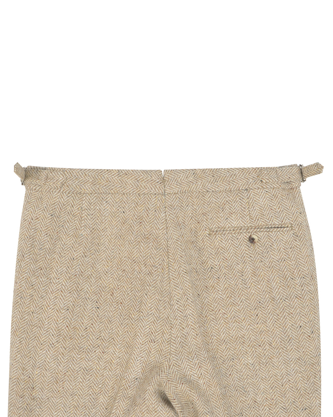 Molloy Herringbone Donegal Tweed Pants - Light Tan