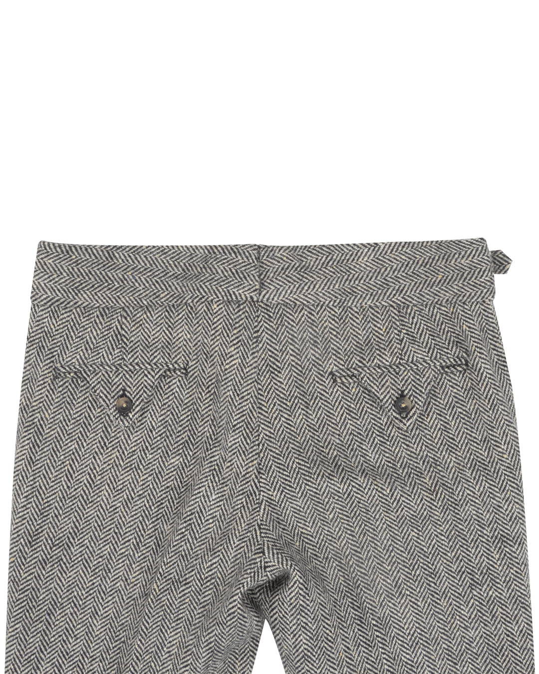 Molloy Herringbone Donegal Tweed Pants - Grey - 4