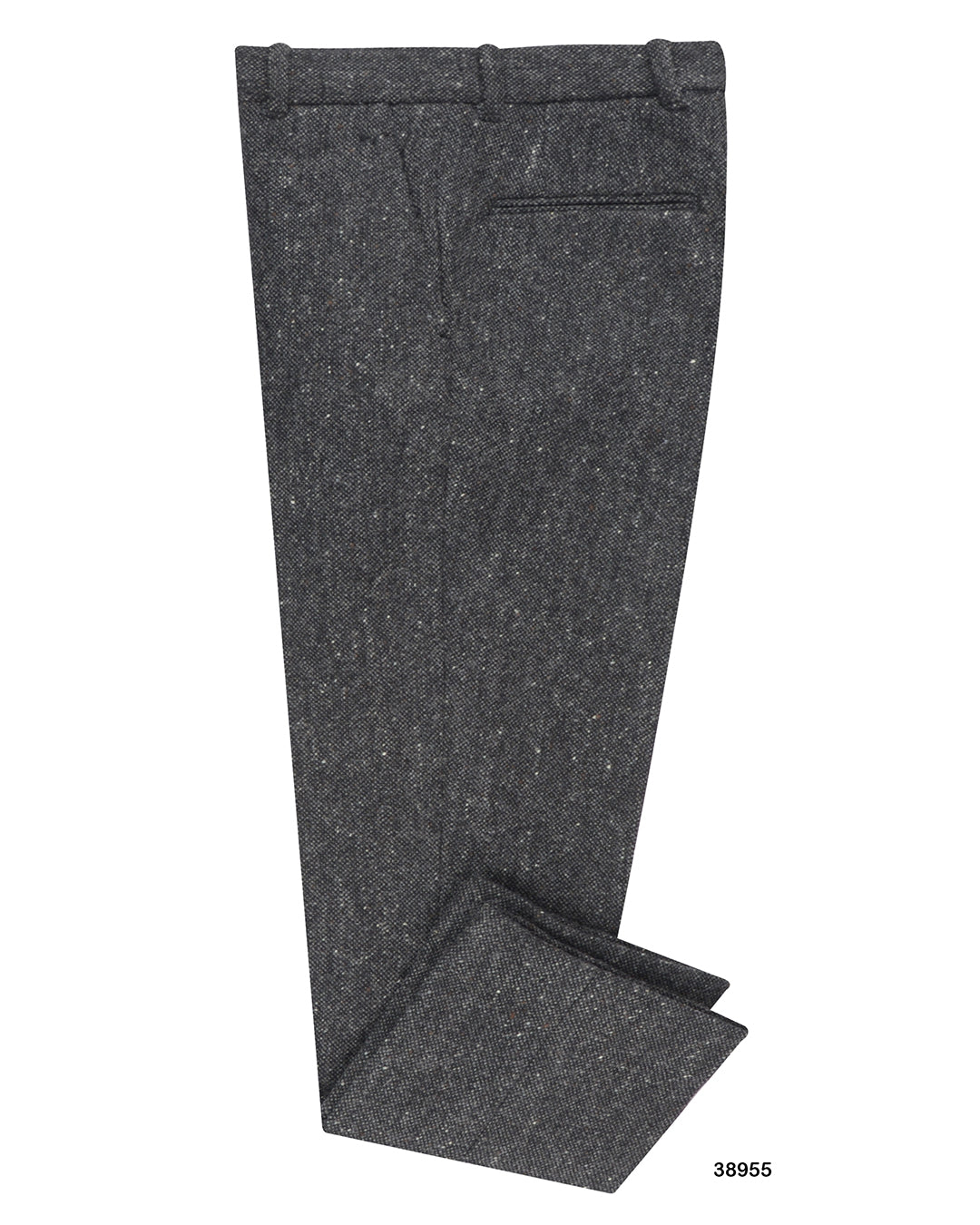 Molloy Plain Donegal Tweed Pants - Dark Grey - 1