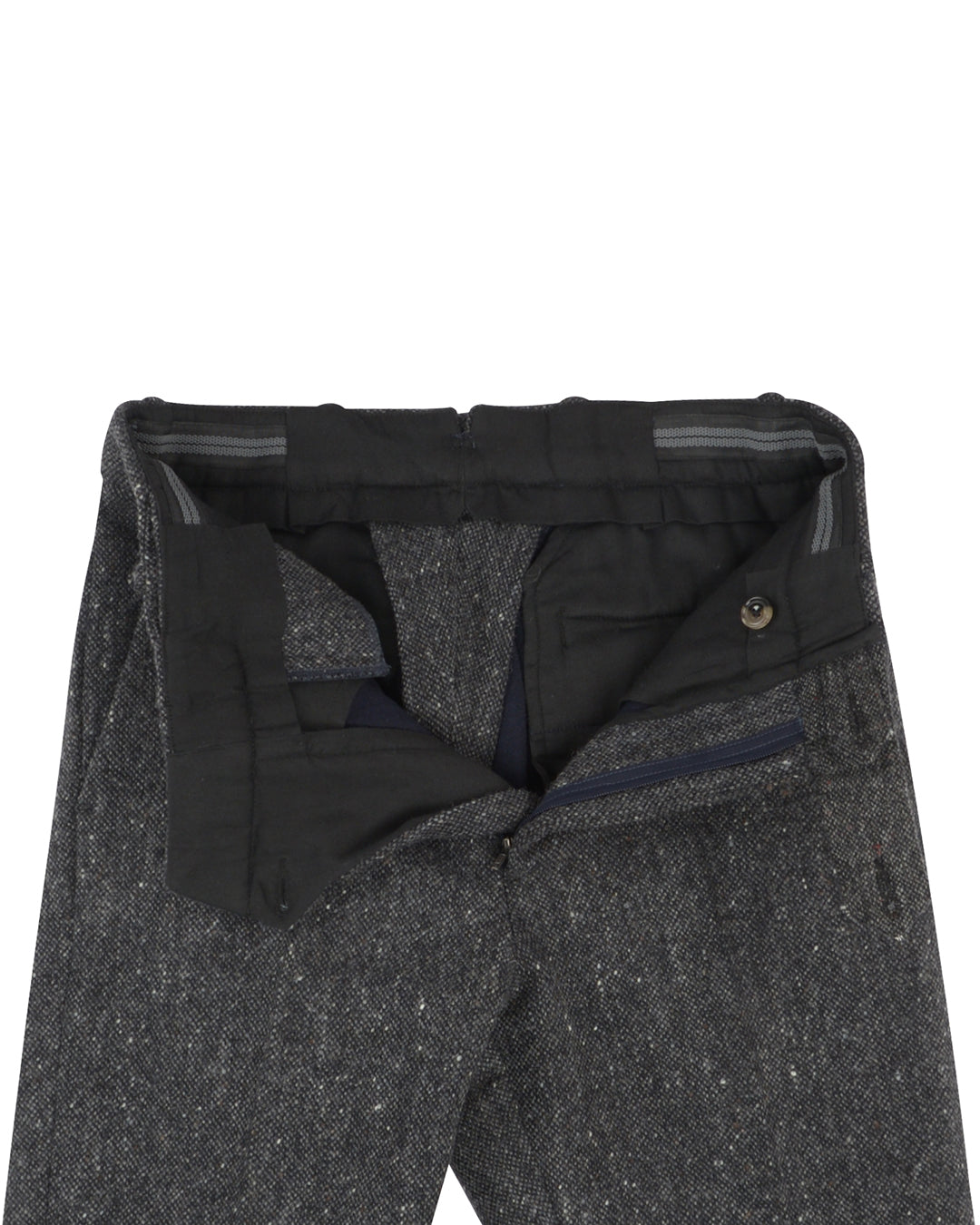 Molloy Plain Donegal Tweed Pants - Dark Grey - 4