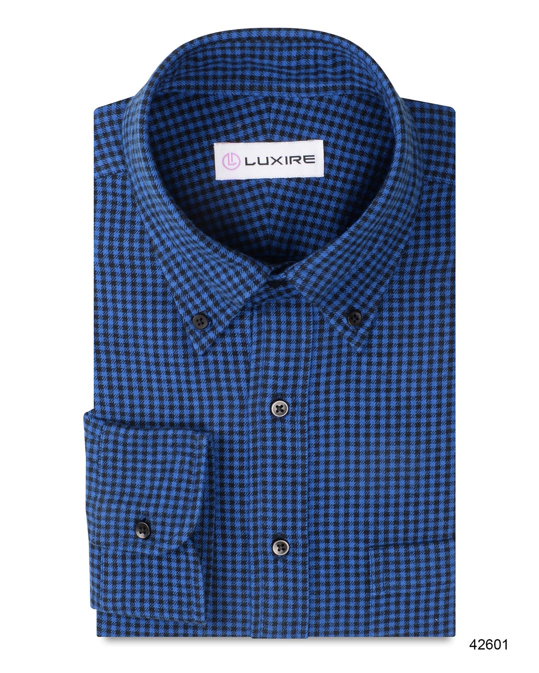 Navy Black Shepherd Checks Flannel - 1