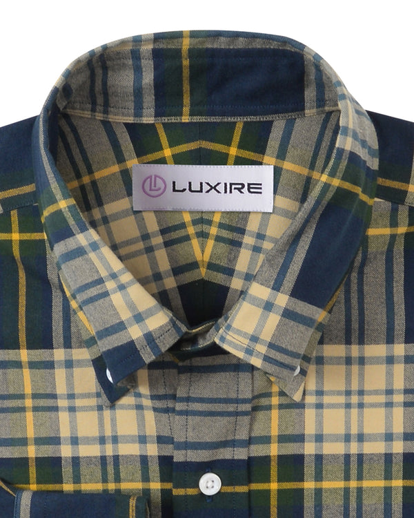 Navy Yellow Madras Checks