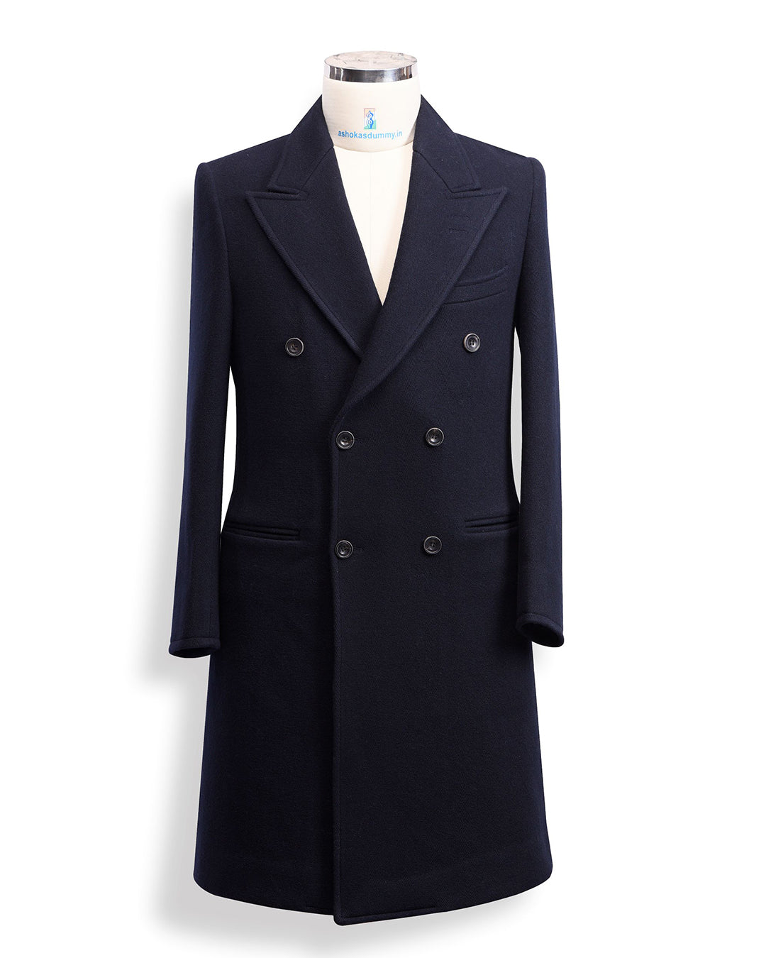 Luxire Wool Navy Over Coat - 1