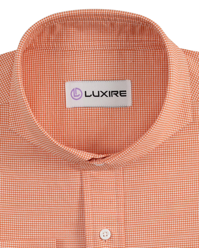 Orange Houndstooth Shirt