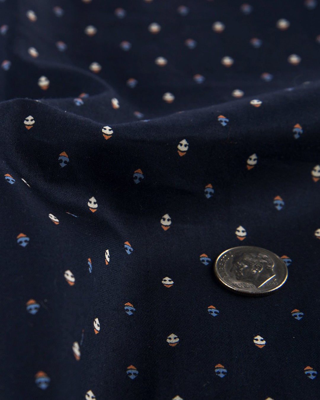 Camp collar PRESET STYLE in Print: Navy Blue Anchor