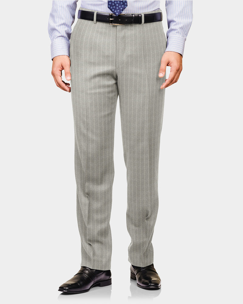 VBC Double Stripes Light Grey Flannel Pants