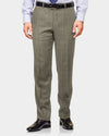 Scabal Linen Olive Green Tattersall Checks Pants