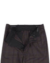 EThomas Charcoal Grey with Blue Brown Tartan Plaid 130s Wool