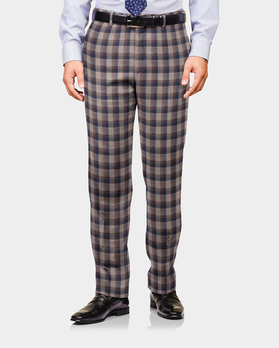 EThomas Light Peach Blue Voilet Checks - 2