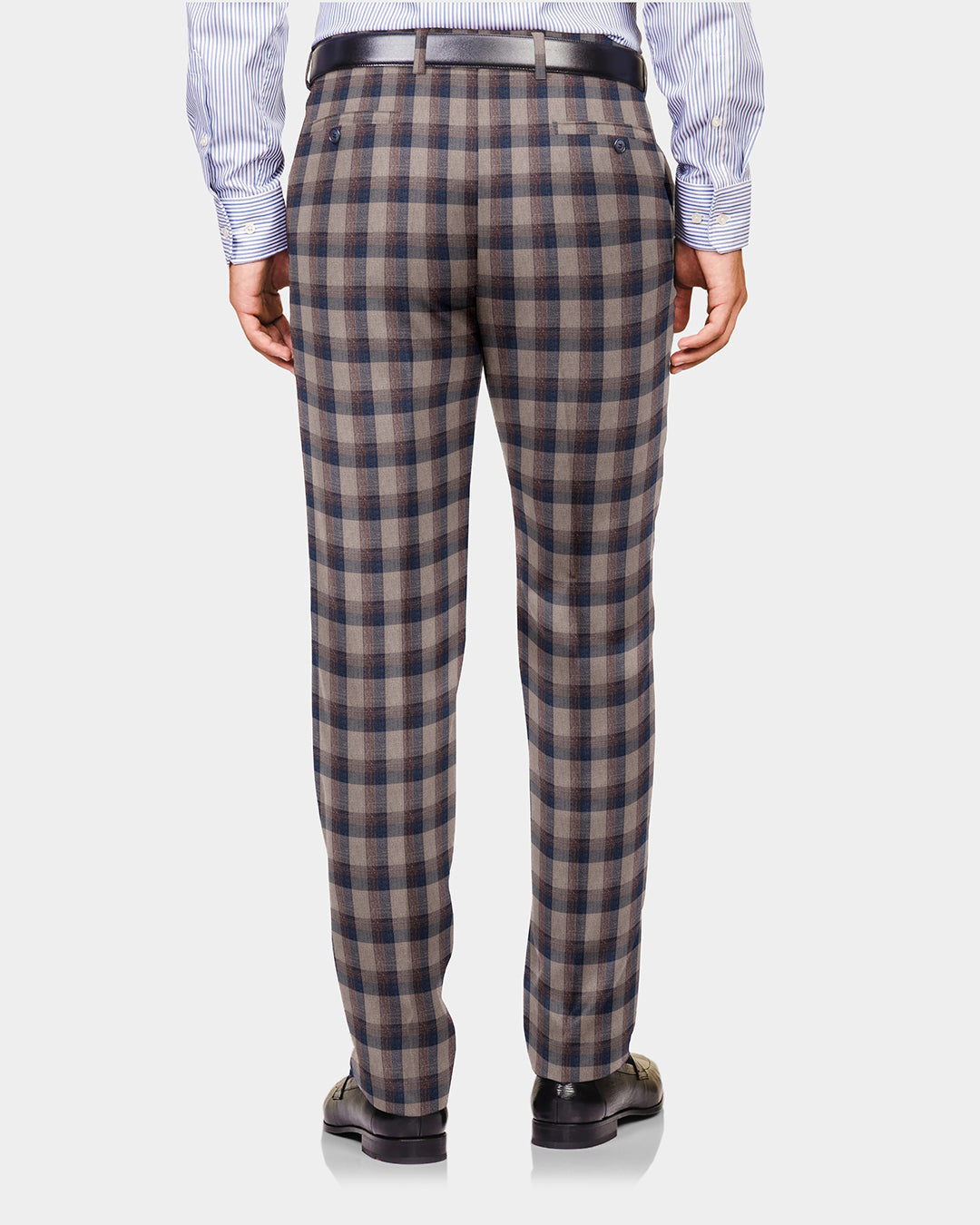 EThomas Light Peach Blue Voilet Checks - 3