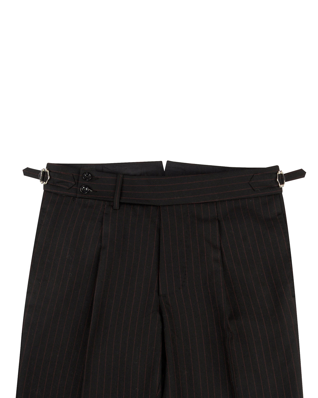 Dugdale Royal Classic: Black Twill with Brown Pinstripes - 2