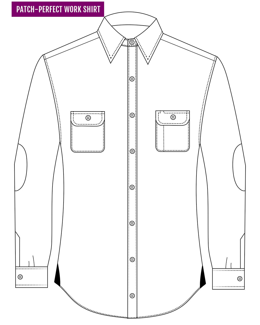 Blue Twill Flannel Work Shirt - 4