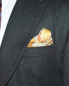 Gold Paisley Pocket Square