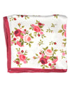 Pocket Square- Rose On Plain White