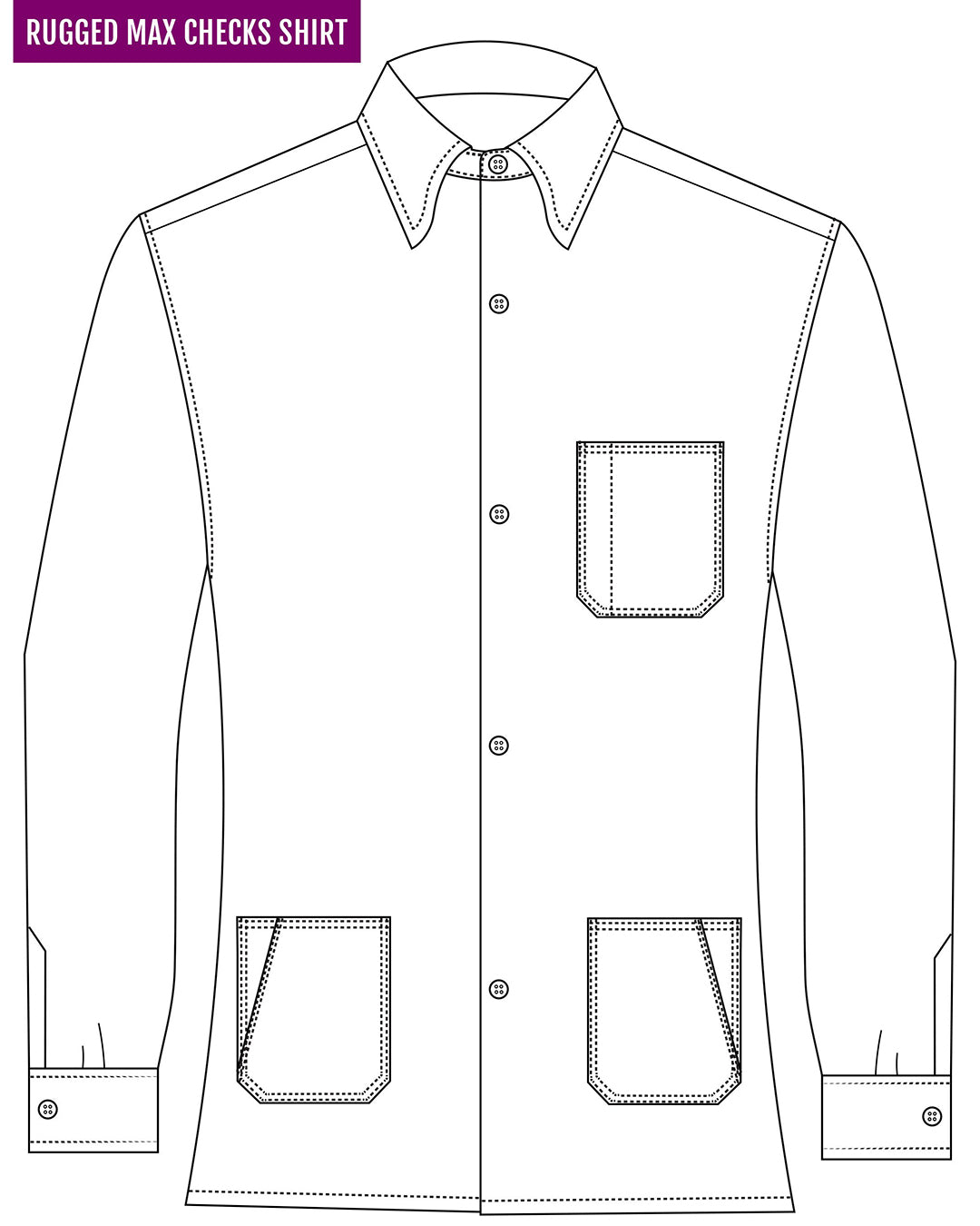 Blue &White Tartan Checks Work Shirt - 10