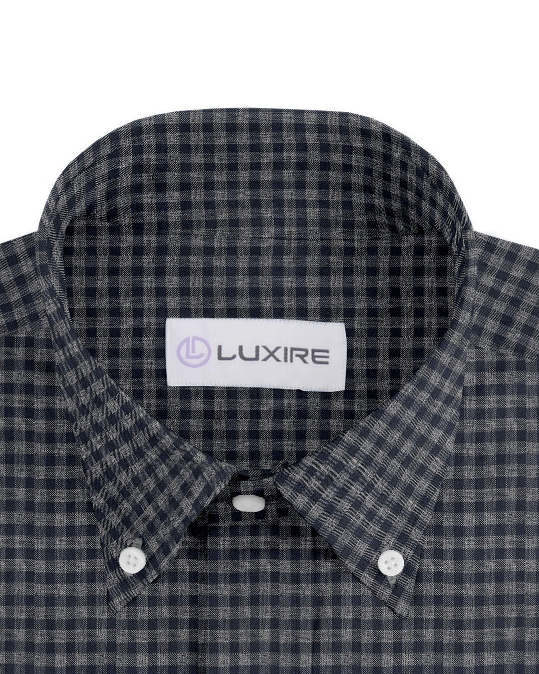 Luxire Presto: Grey Navy Tattersall Twill Checks - 2