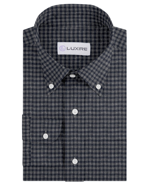 Luxire Presto: Grey Navy Tattersall Twill Checks