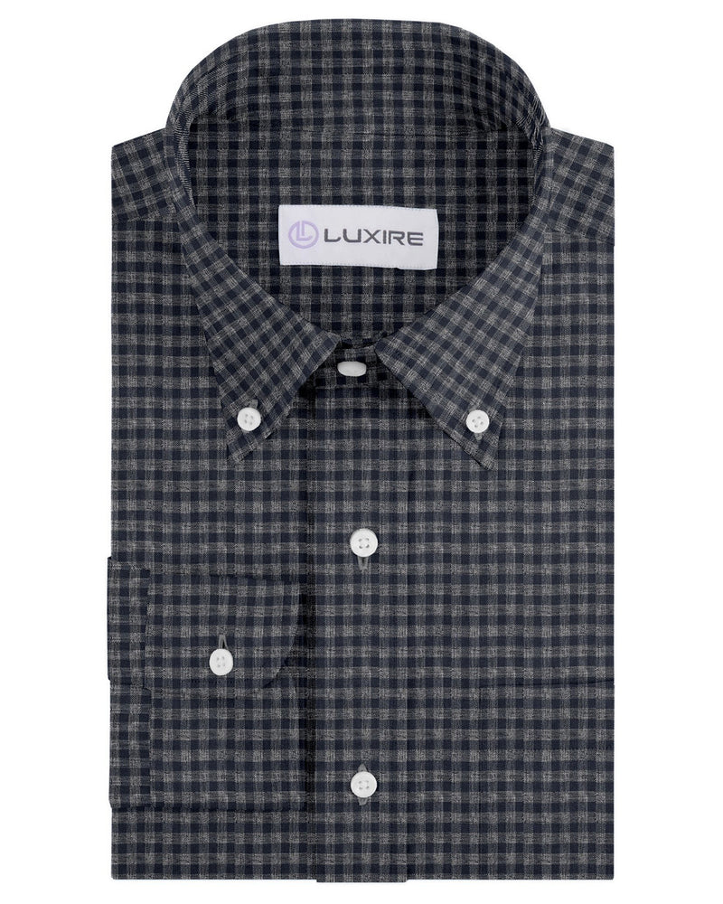 Luxire Presto: Grey Navy Tattersall Twill Checks