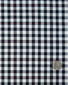 Red Pinstripes On Black Gingham Shirt